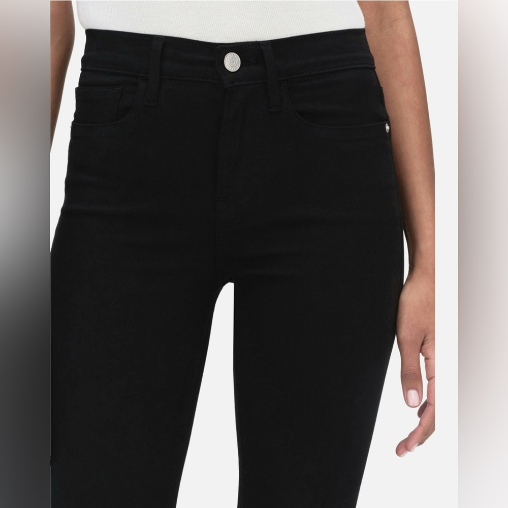 FRAME Black Le High Flare Super Stretch Jeans Sz 28 - Picture 8 of 13
